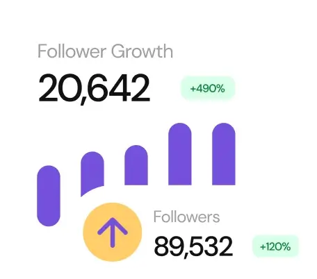 Ilustration of follower increase